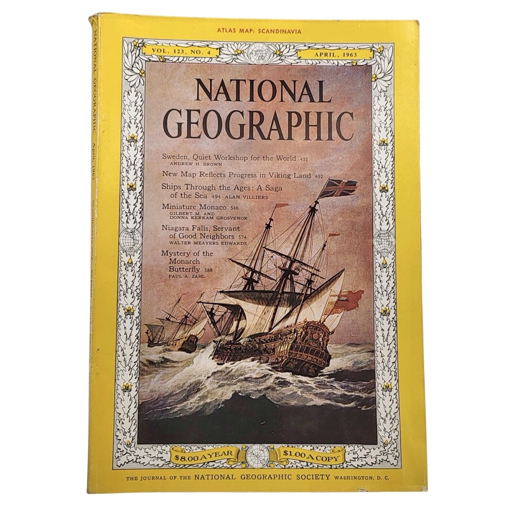 National Geographic Magazine April 1963 Vol.‎ 123 Number 4 - Map Not Included